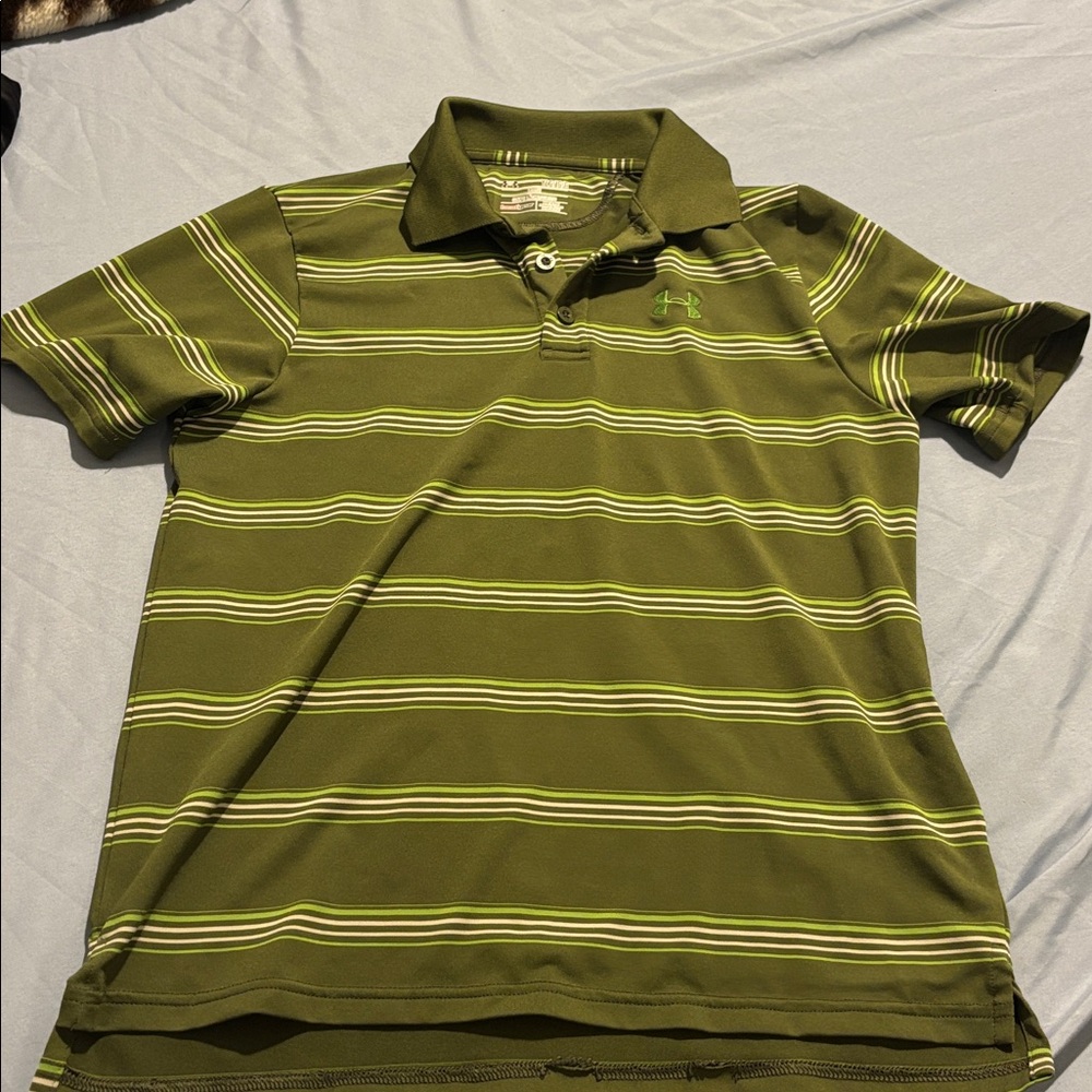 Under Armour Olive and Lime Polo Shirt❤️